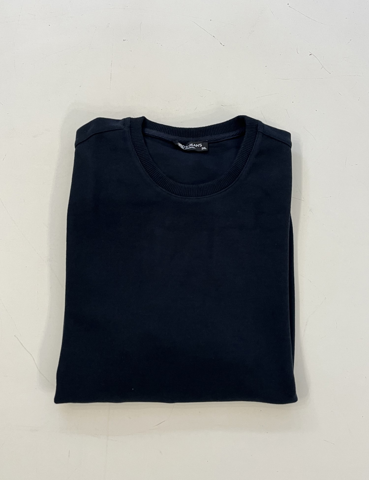 Ανδρική μπλε μακρυμάνικη μπλούζα με στρογγυλή λαιμόκοψη Plus Size EP2402810N φωτογραφία